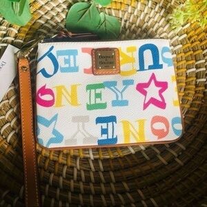 Dooney & Bourke Number Print Wristlet Multicolor NWT